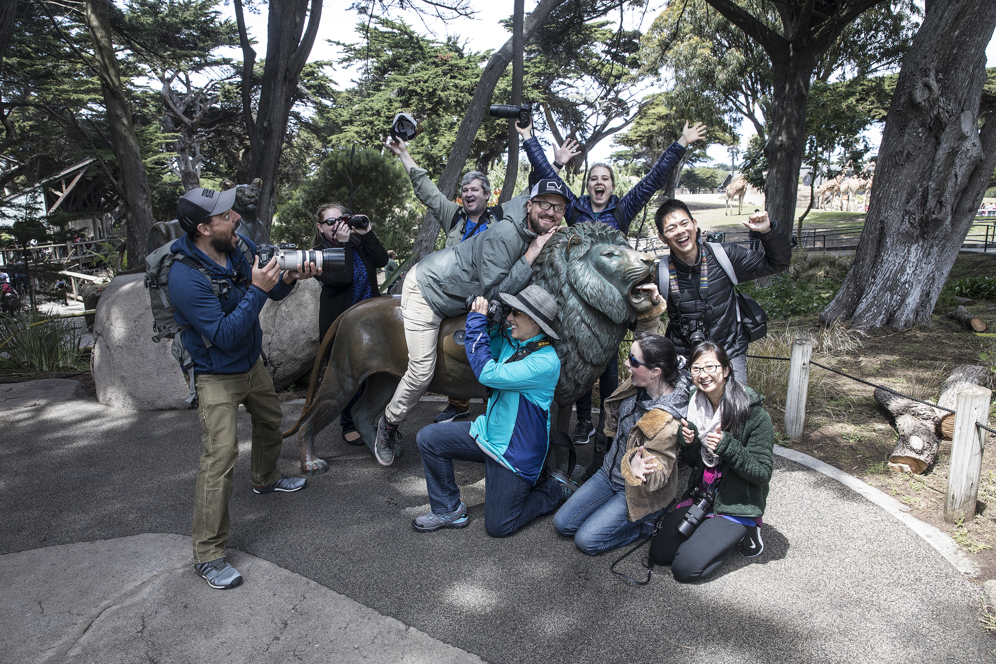 Wildlife Photography Workshop Students with Aperture Academy at the San Francisco Zoo